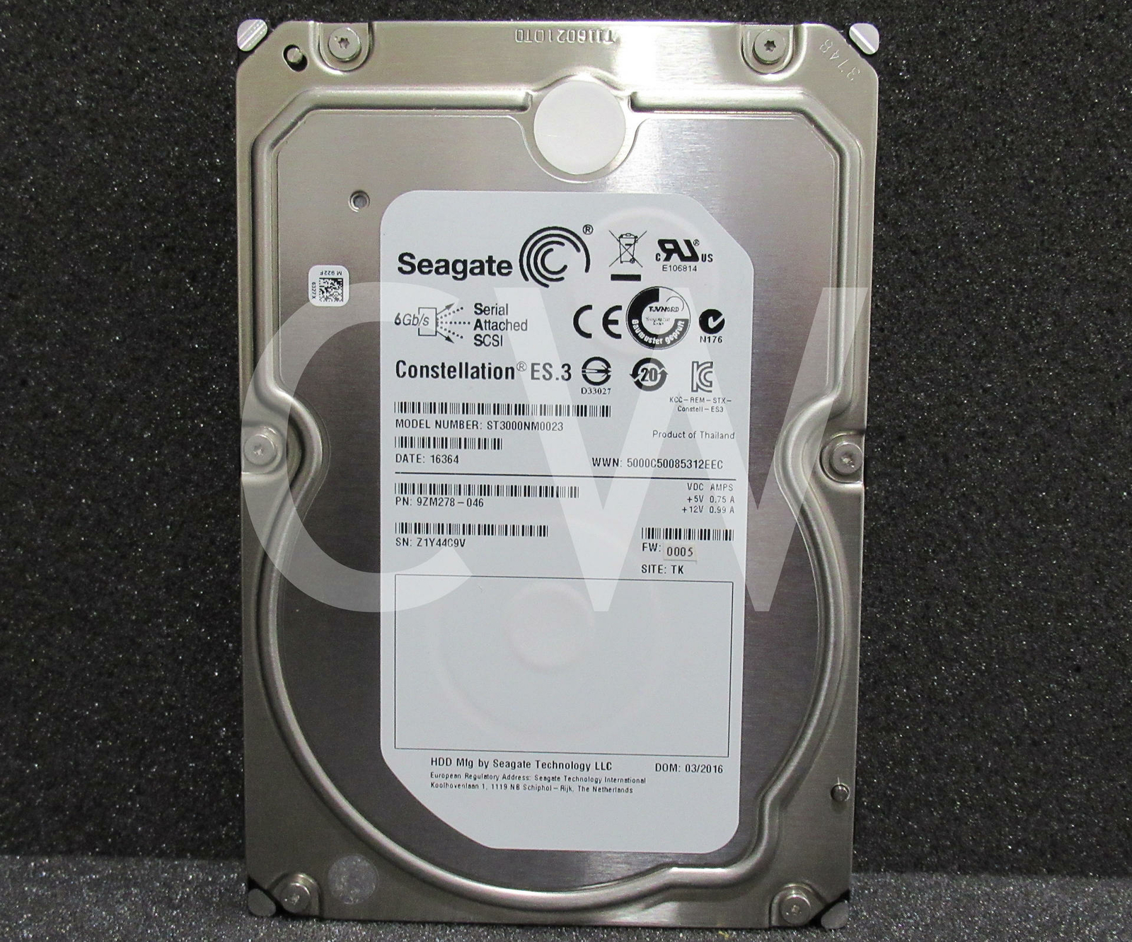 ST3000NM0023 Seagate 9ZM278 3TB 7.2K RPM 6Gb/s 3.5″ SAS SERVER HDD Hard Drive