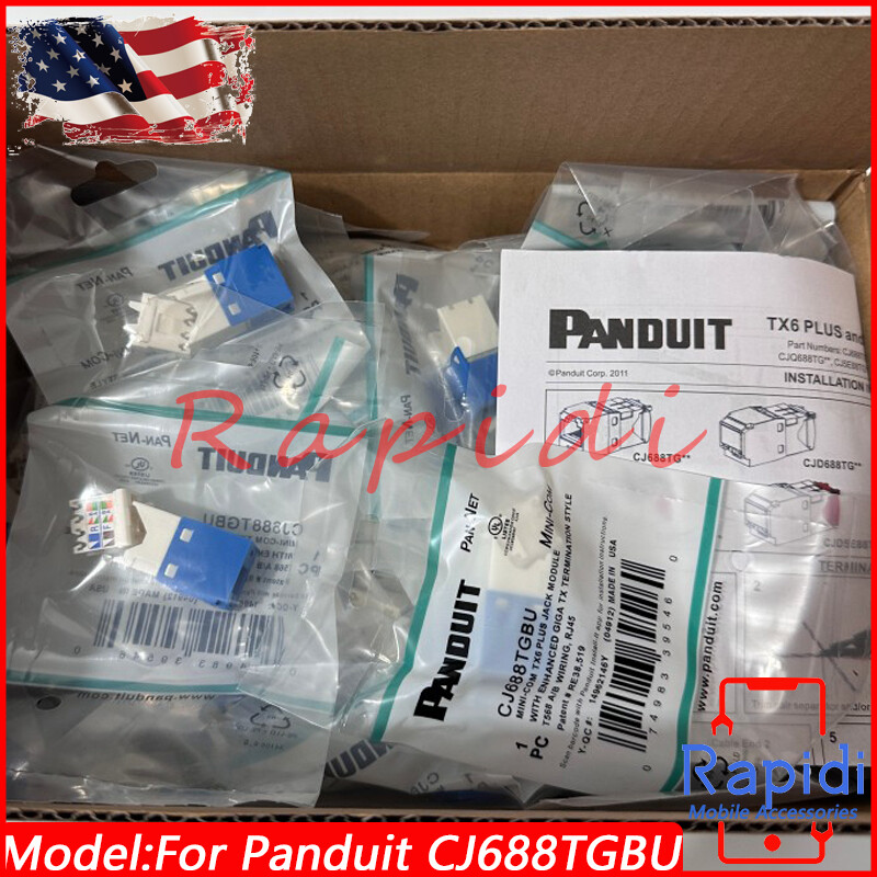 100 * Panduit CJ688TGBU Giga TX Cat6 8 Position 8Wire RJ45 Network Jack Module