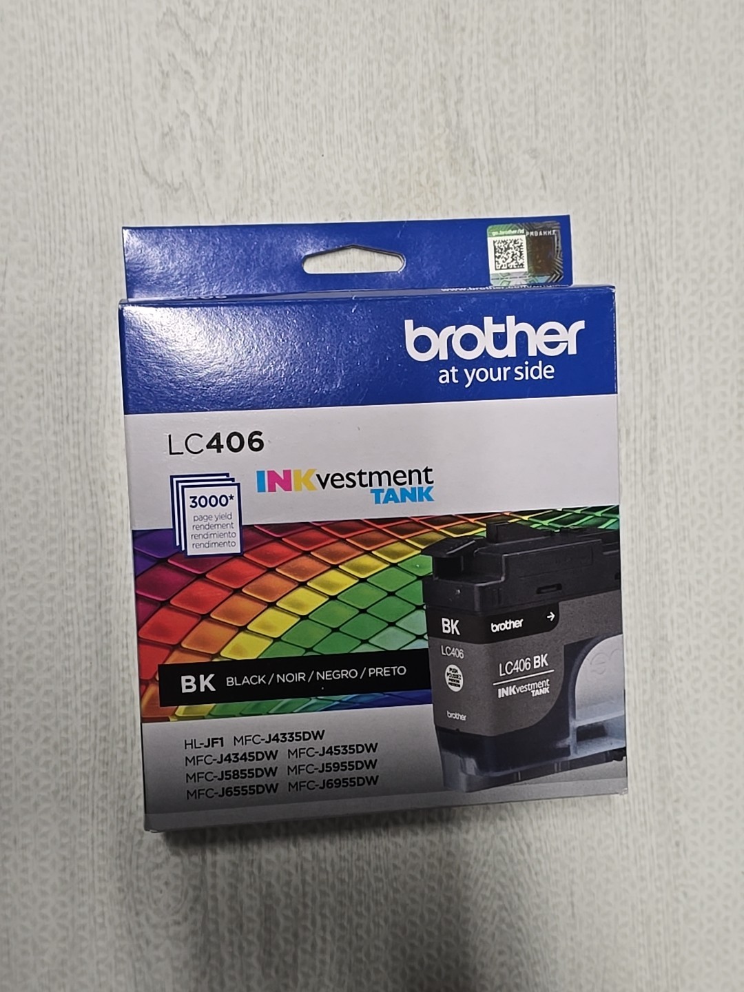 Brother Genuine LC406BK Black INKvestment Tank Ink Cartridge Exp 11/2027