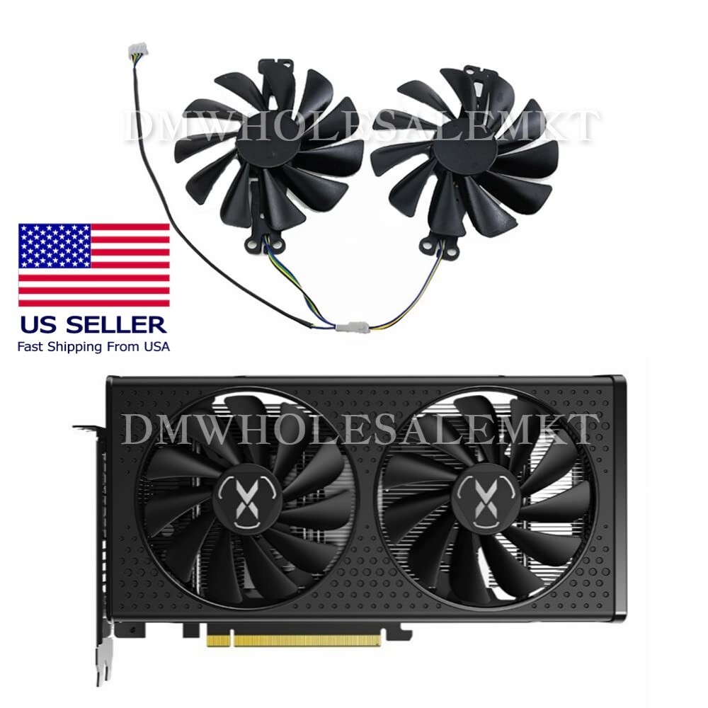 GPU Fan Cooler Replacement For XFX Speedster SWFT 210 RX 6600 6600 XT 6650 XT