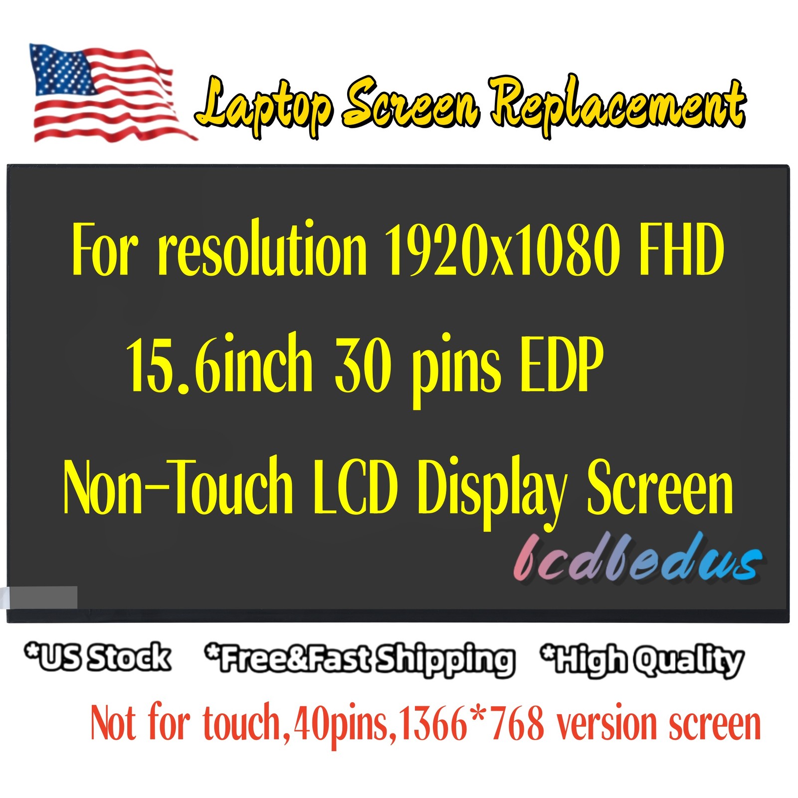 N156HCA-E5A REV.C1 C2 C3 C4 LCD Screen FHD Display 15.6″ 30pins NON-TOUCH Panel