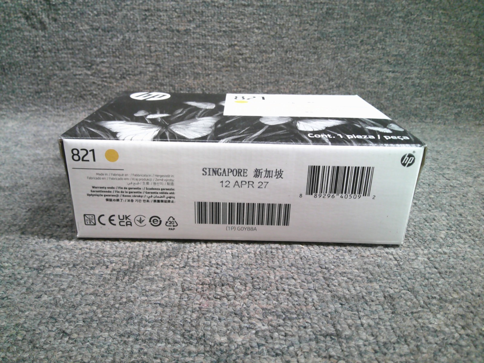 G0Y88A New Genuine HP 821 Yellow Latex Ink 400ml for Latex 110 115 04/2027