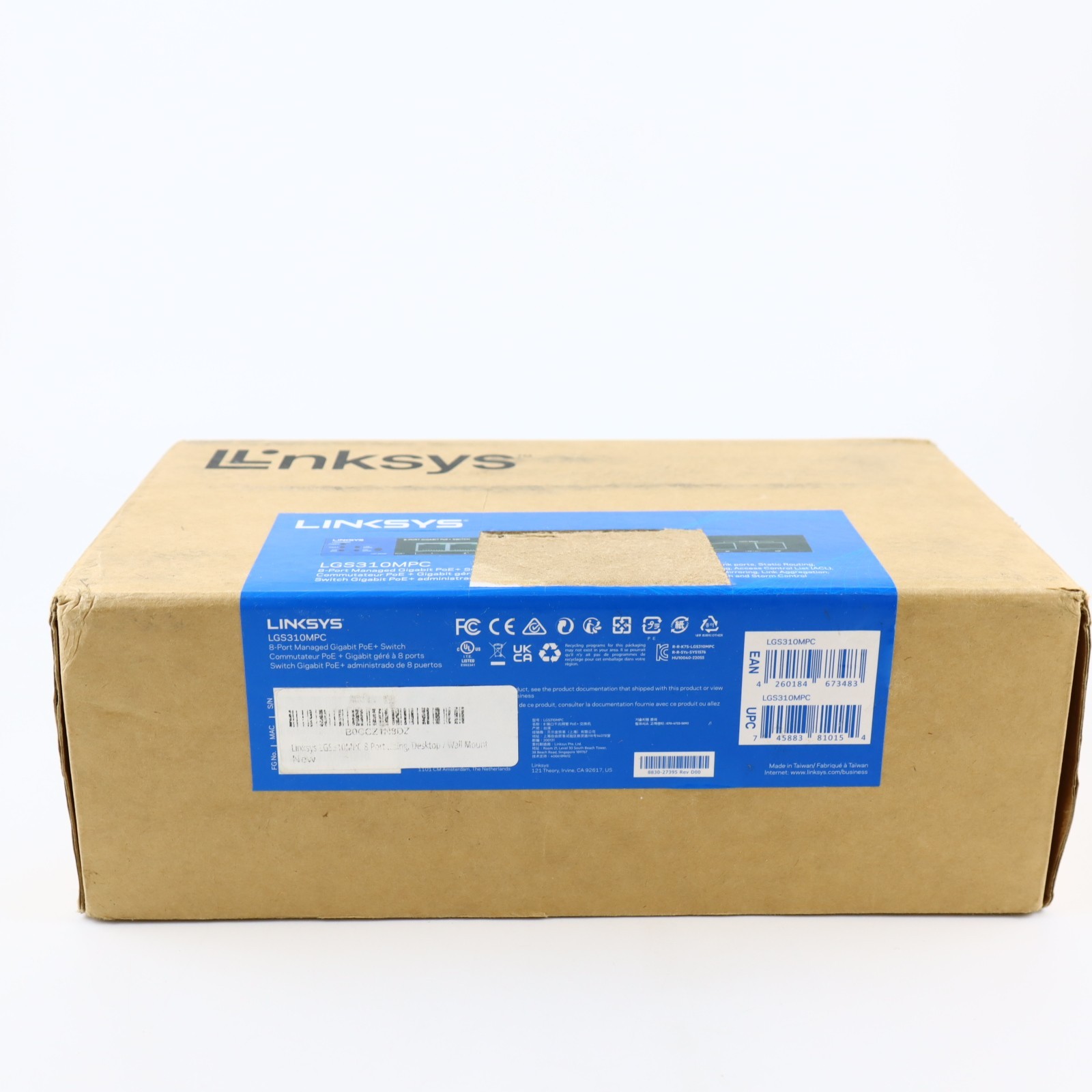 Linksys LGS310MPC 8-Port Managed Gigabit PoE+ Switch 2x 1G SFP 110W TAA – NEW