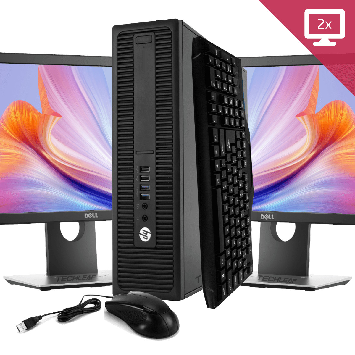 HP Desktop Computer PC i7, up to 64GB RAM, 4TB SSD, 24″ LCDs, Windows 11 or 10