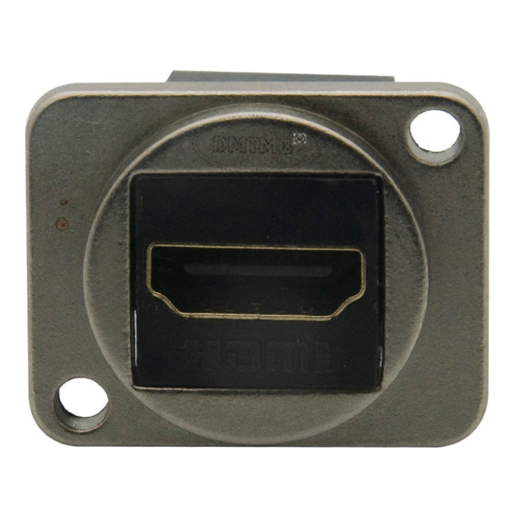 Panel mount HDMI connector flange mount panel jack