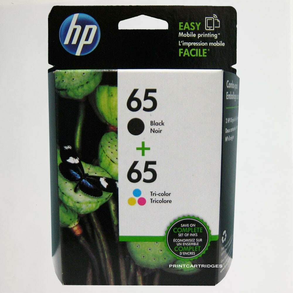 HP 65 Combo Ink Cartridges 65 Black Color New Genuine