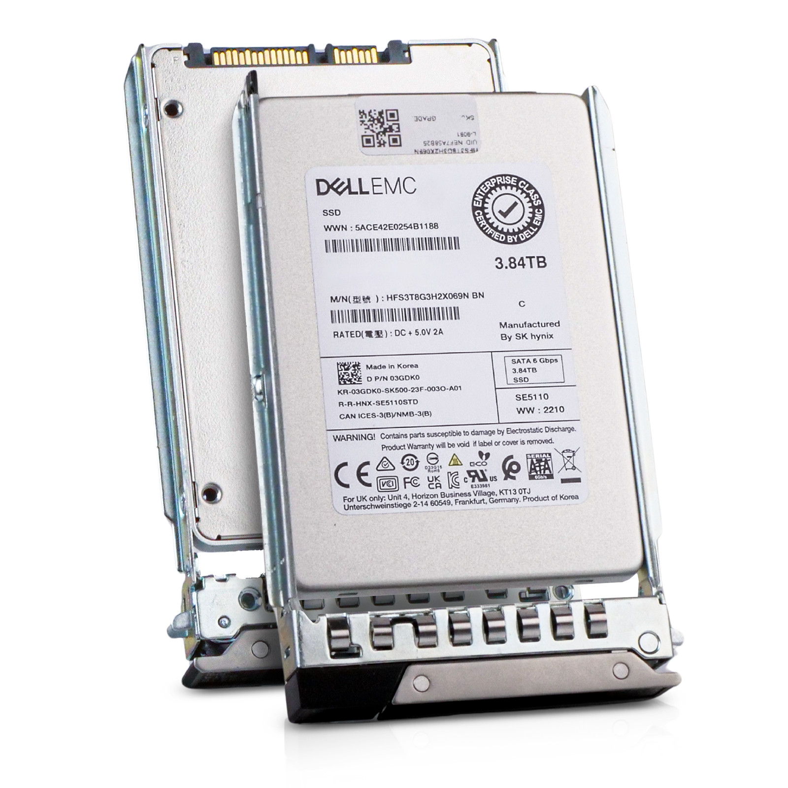 Dell 3.84TB SATA 6Gb/s 3D TLC 1 DWPD 2.5″ Read Intensive SSD 03GDK0 G16