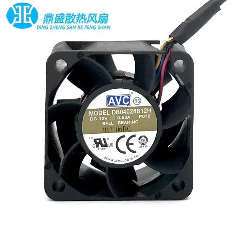 AVC DB04028B12H 4028 DC12V 0.53A 4CM 4-Wire Server Cooling Fan