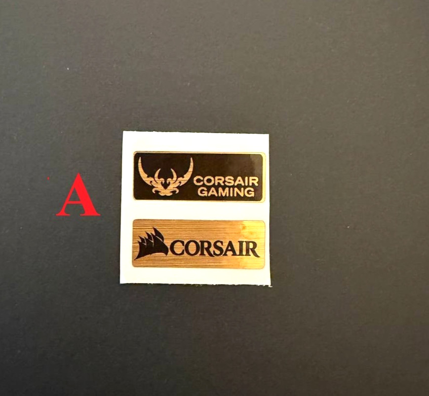 2 Pcs Sticker Badge Decal for Corsair Gaming 30mm x 11mm