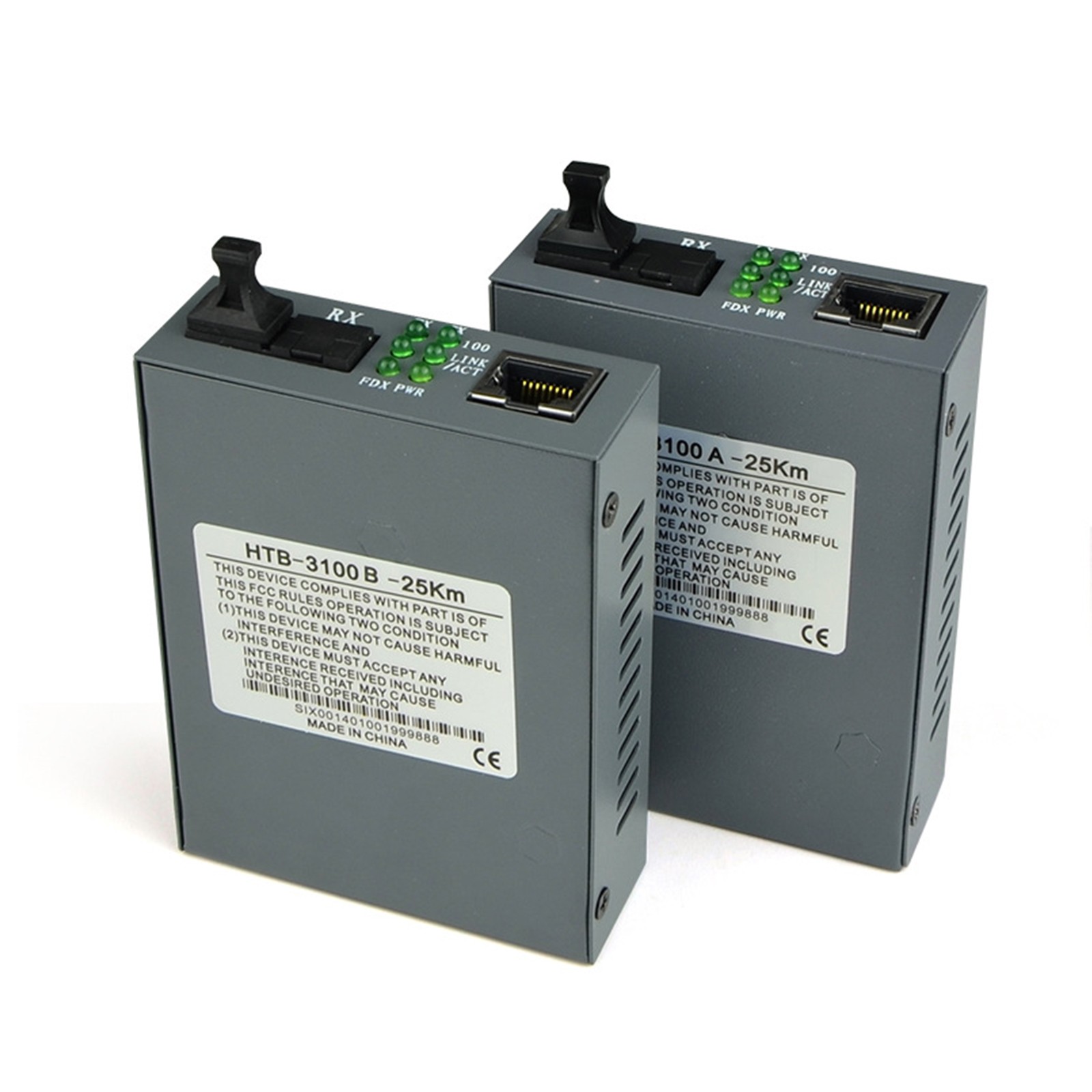 Premium 10/100Mbps Ethernet to Fiber Optic Media Converters – Singlemode 25Km
