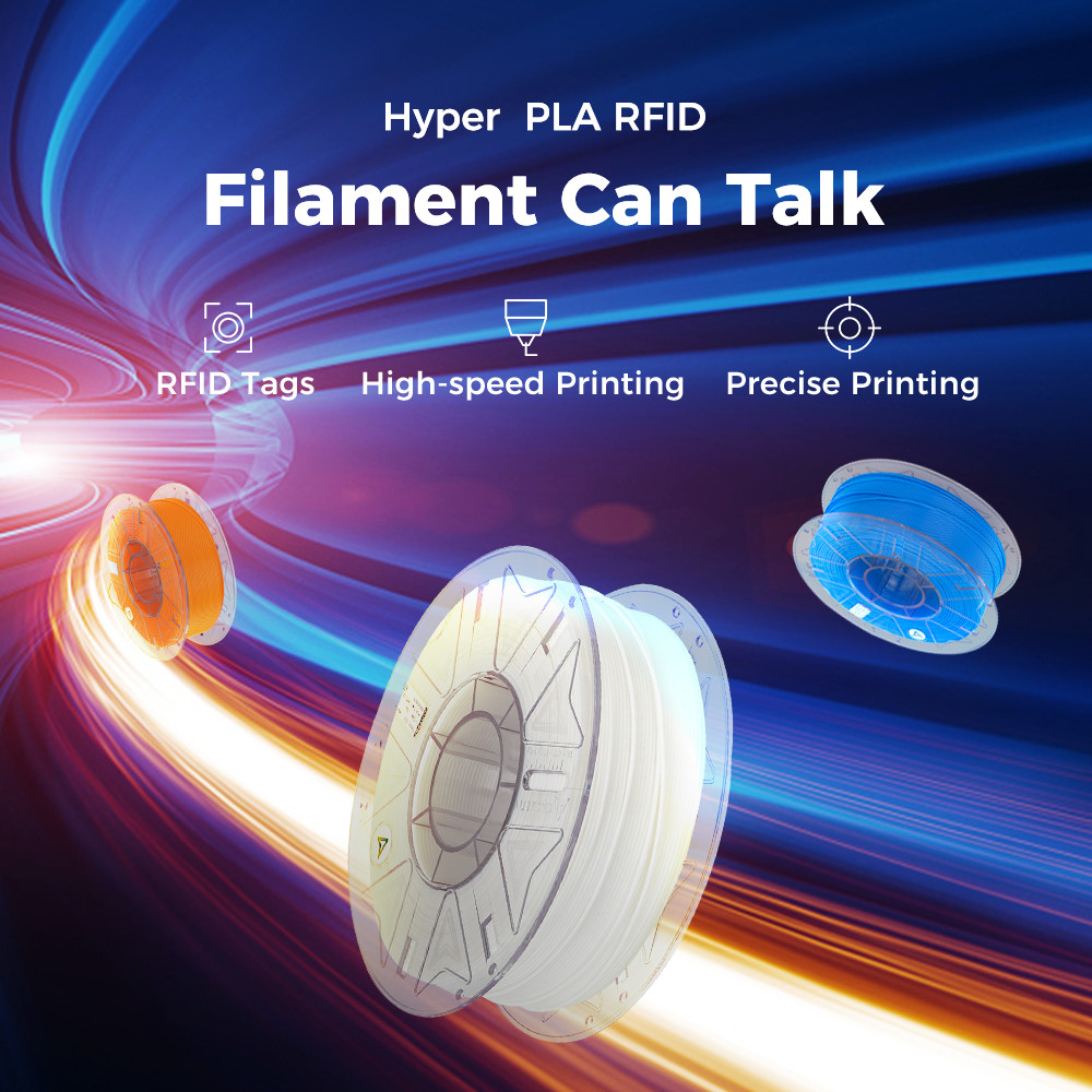 【4-Pack】Creality Hyper PLA/RFID/Stardust/Luminous/Silk/Wood 3D Filament