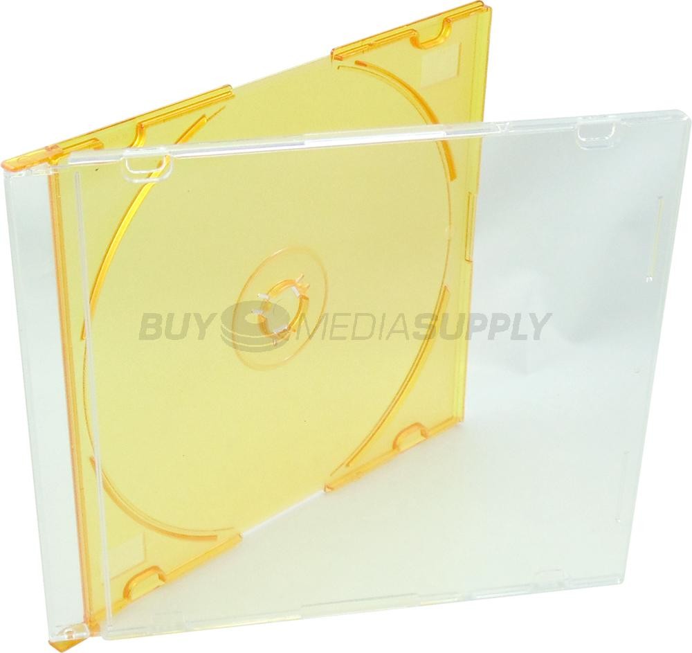 5.2mm Slimline Orange Color 1 Disc CD Jewel Case Lot