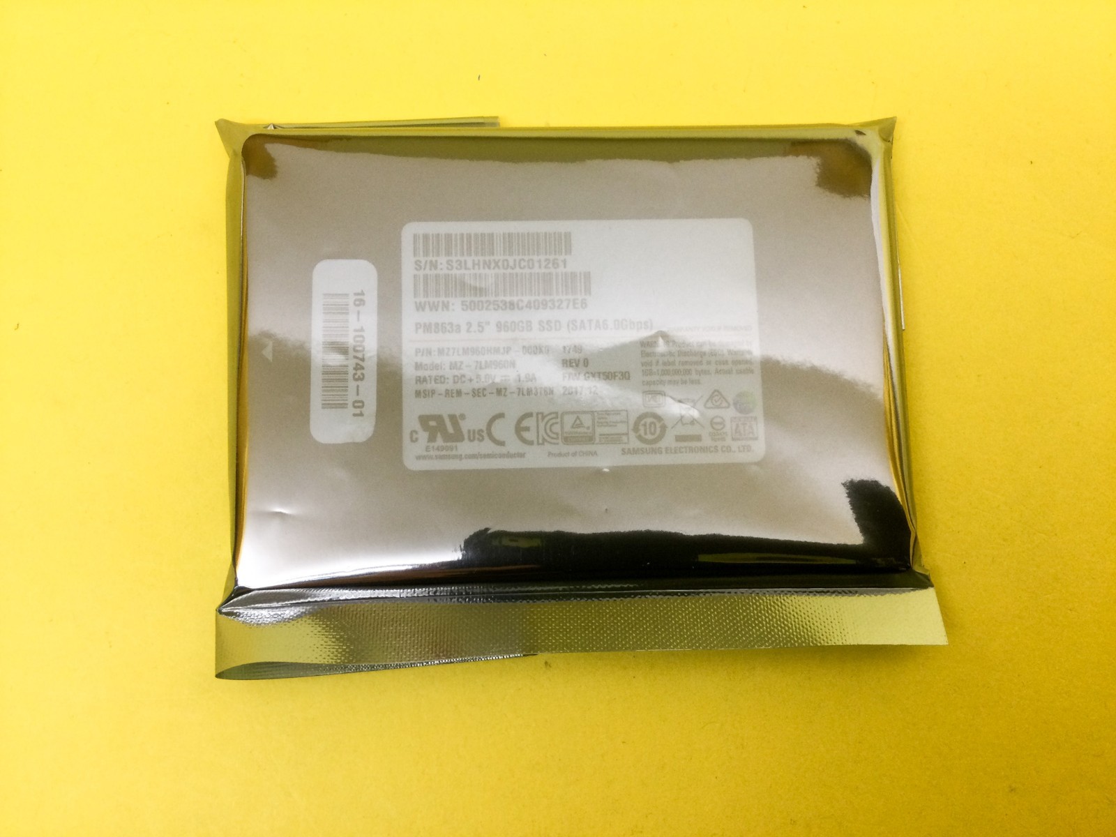 MZ-7LM960N Samsung PM863a Series 960GB SATA 6Gbps 2.5″ SSD MZ7LM960HMJP NEW