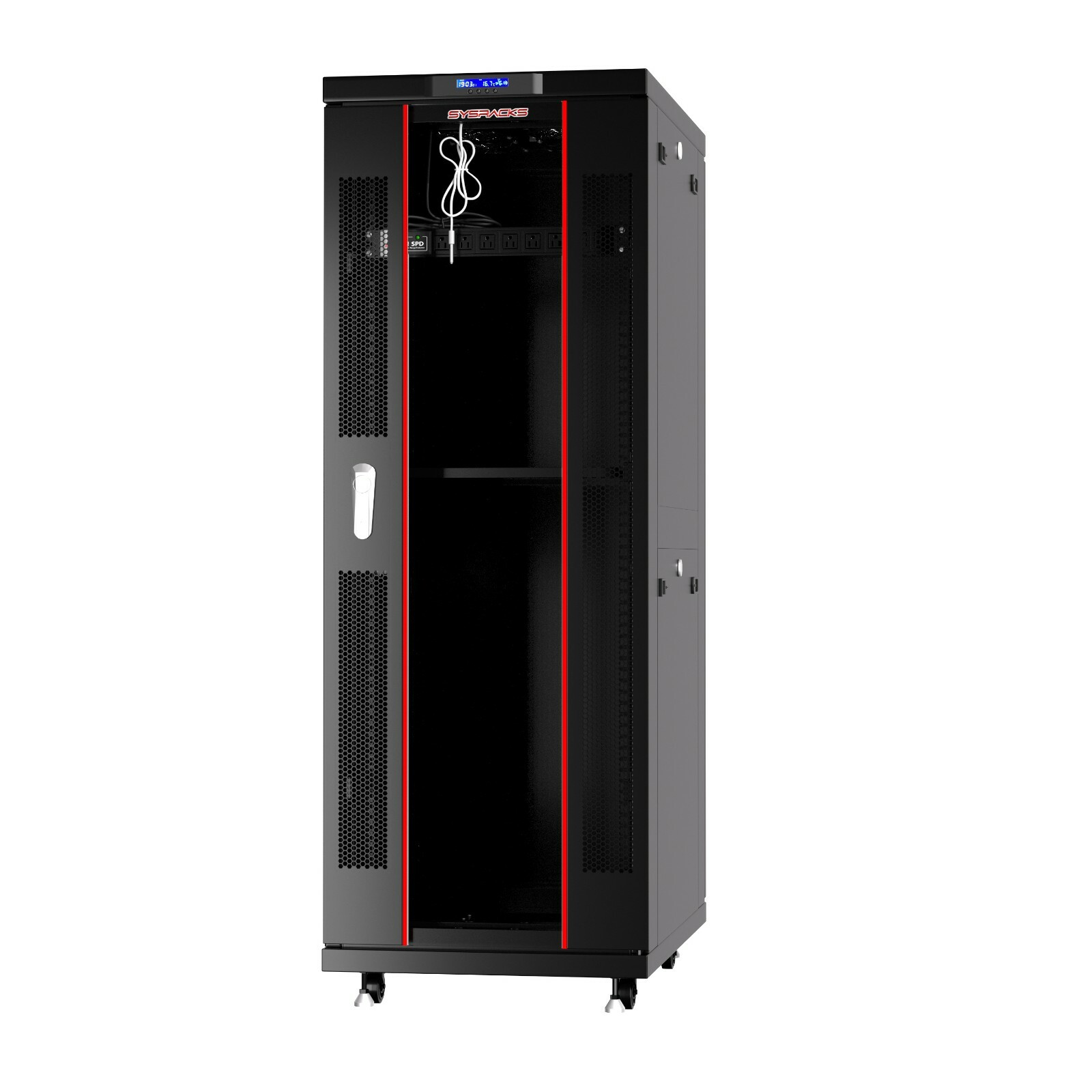 42U Server Rack IT Cabinet Data Network Rack Enclosure – 24-Inch Deep Rack Stand