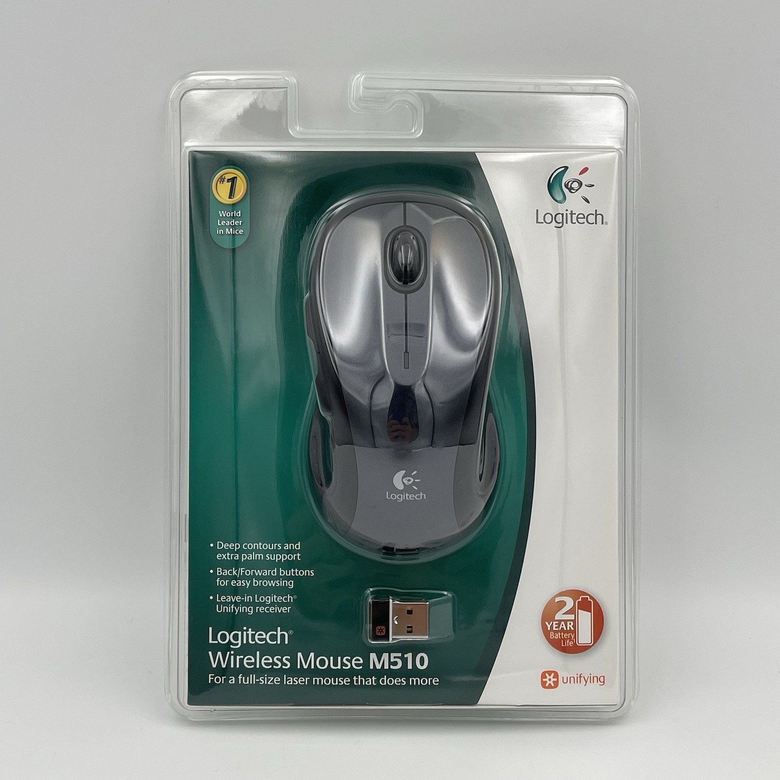 Logitech M510 Wireless Laser Mouse – Black – Brand New Sealed – 2010