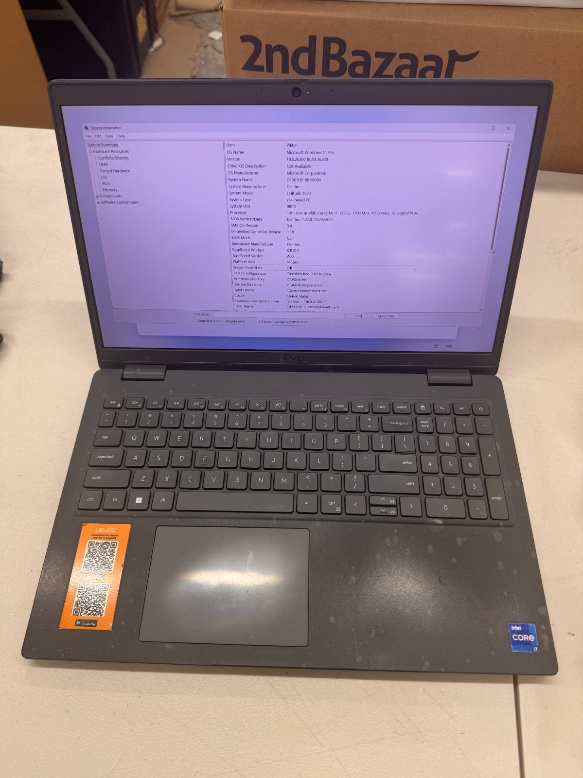 Dell Latitude 3530 15.6″ Intel Core i7-1255U 16GB RAM 512GB SSD Windows 11 Pro