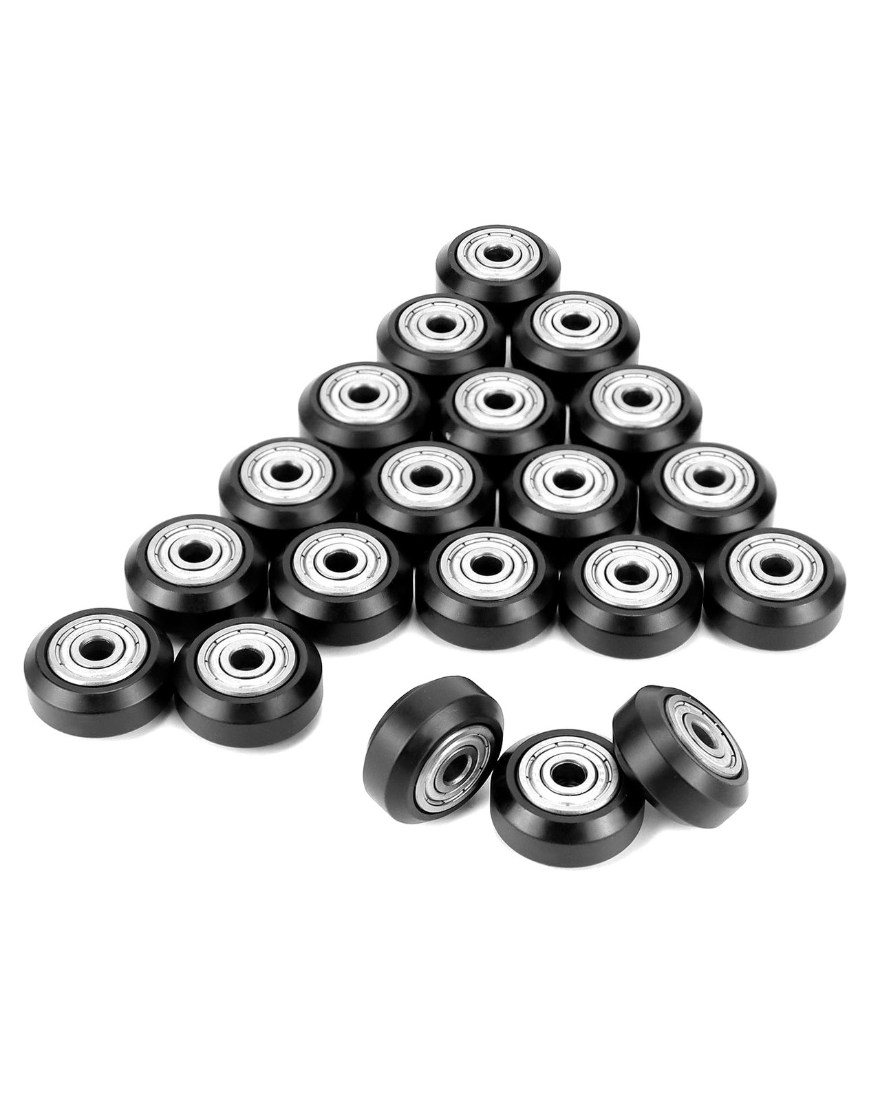 QWORK 3D Printer POM Roller, 20 Pcs High Speed Gantry Wheels, Bearing Wheel,…