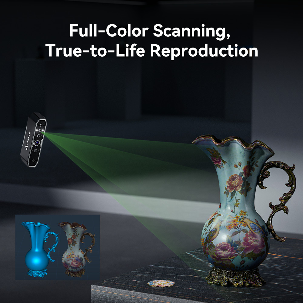 Creality 3D Scanner Otter Handheld 0.02mm 20FPS Full-Color Scan with Scan Bridge