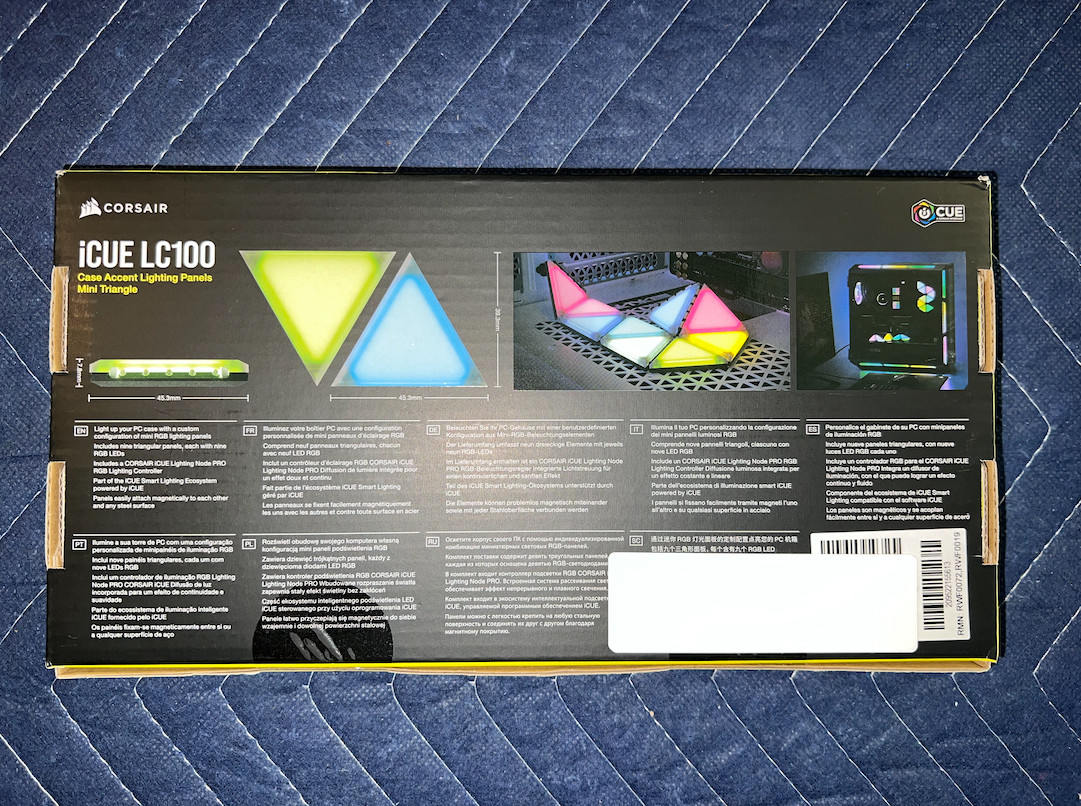 Corsair iCUE LC100 Case Accent Mini Triangle Lighting Panels 9x Tile Kit – NEW
