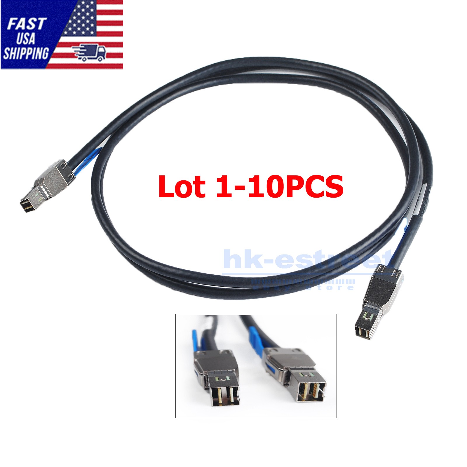 Lot External SAS Cable SFF-8644 to 8644 2M For Dell GYK61 MD1420 MD3420 12Gbps