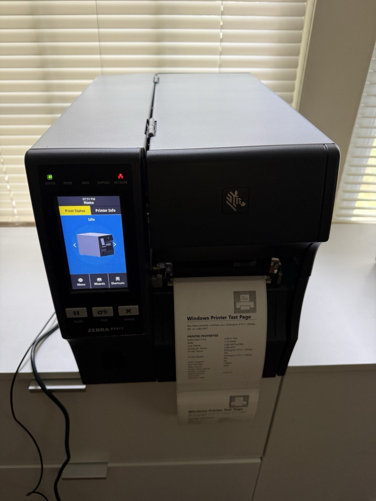 Zebra ZT411 ZDesigner ZT41142-T0E0000Z 203dpi Transfer/Direct Thermal Printer