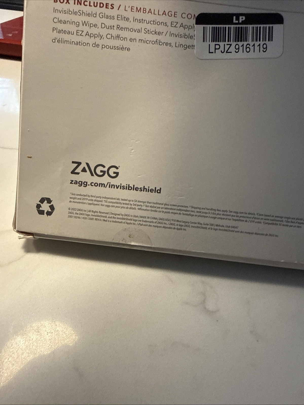 Zagg Invisible Shield Glass Elite for Ipad 2022