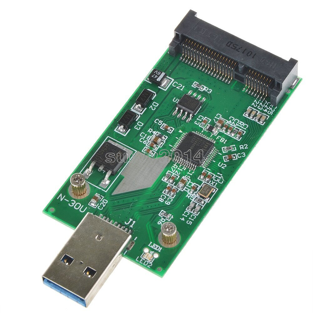 USB 3.0 To mSATA SSD Mini PCIE External Converter Data Adapter Hard Disk Case