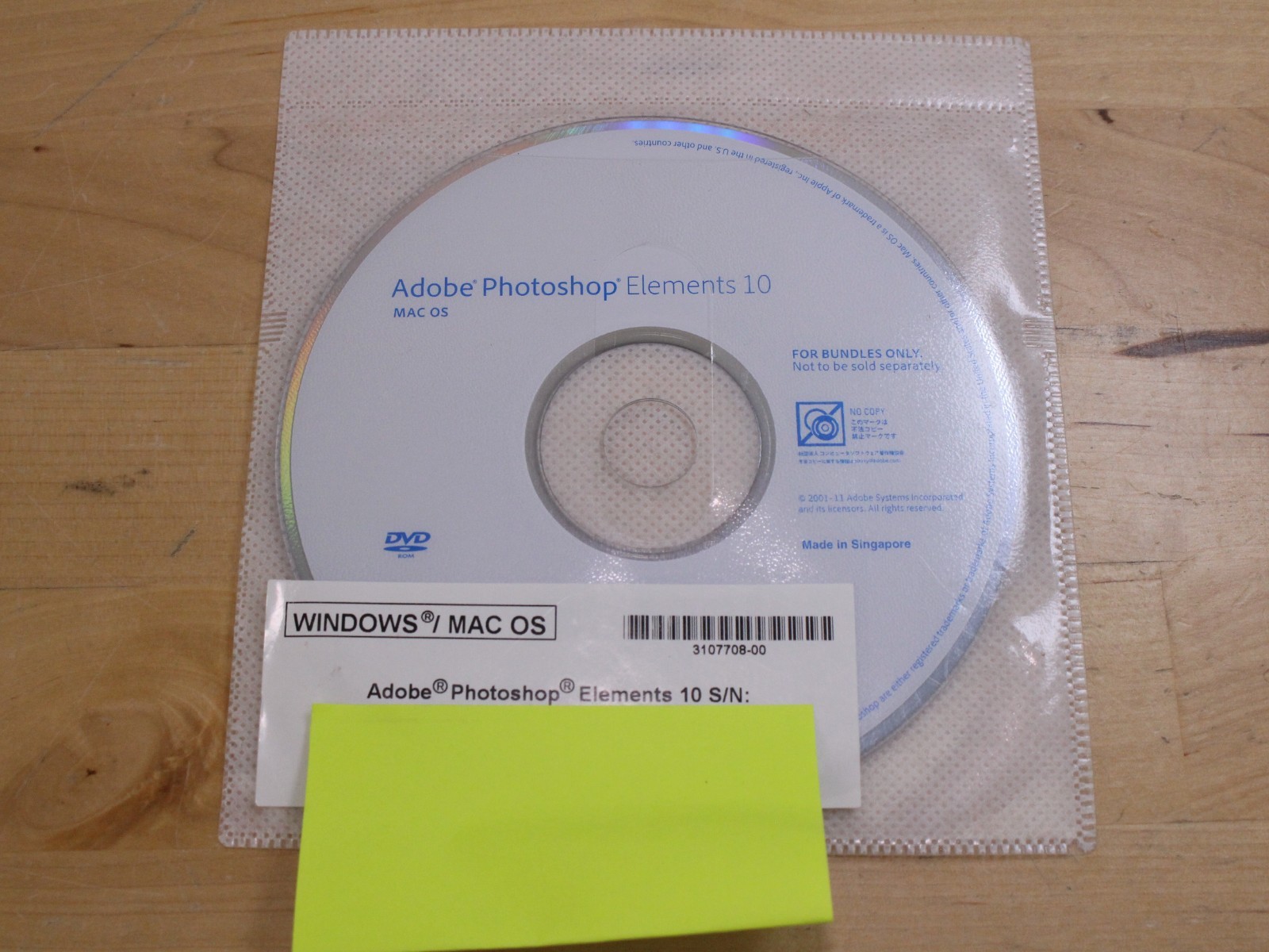 Adobe Photoshop Elements 10 Discs Only for PC & MAC with Serial Number DVDs