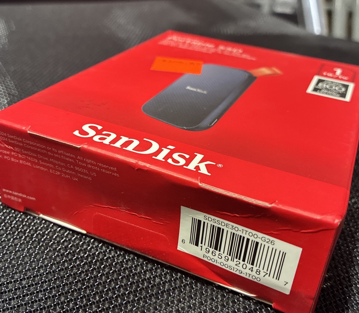 SanDisk 1TB Portable External SSD USB 3.2 Gen 2, USB-C Solid State Drive