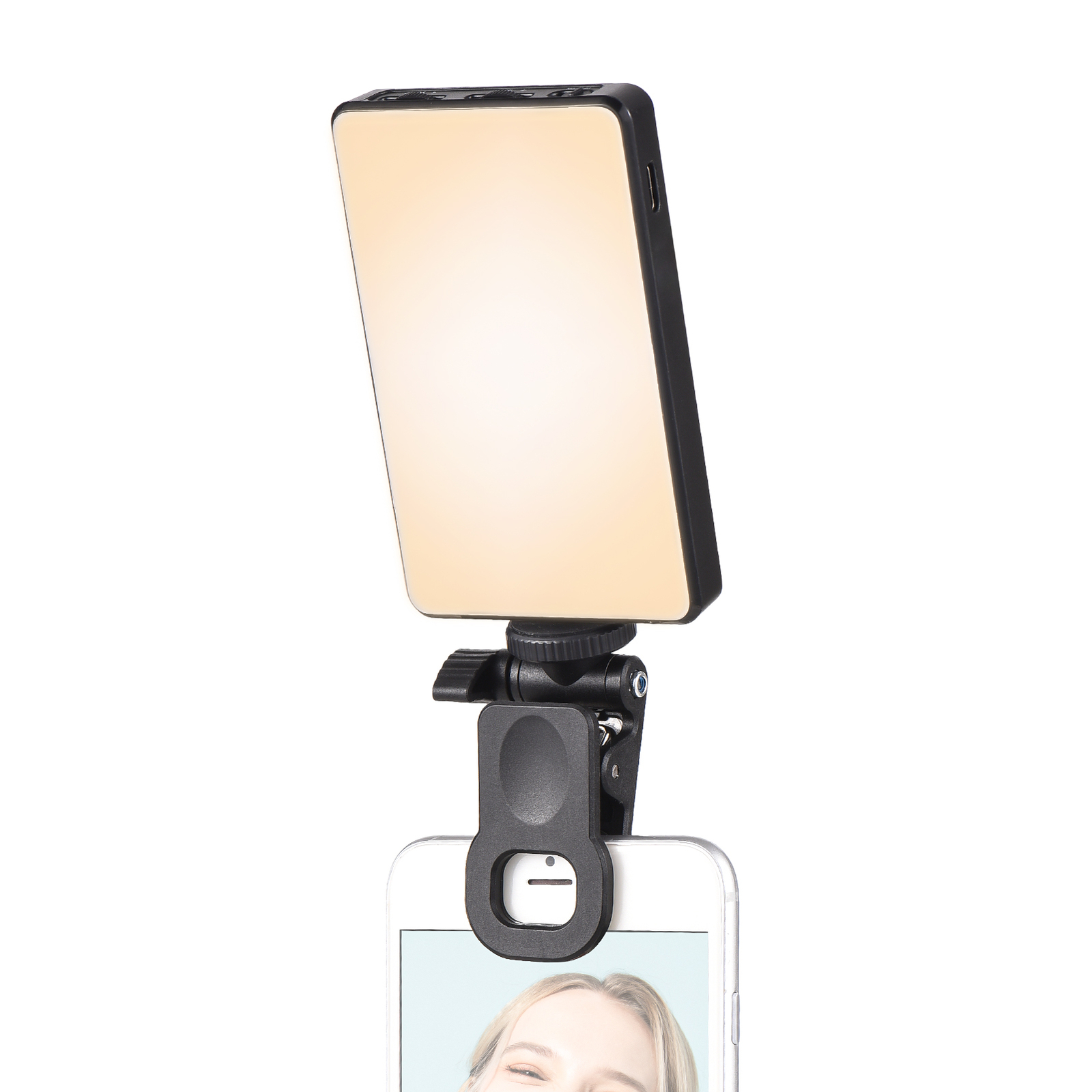 Pocket Clip-on LED Video Light Computer Tablet for Phone Video Conference Q9K3