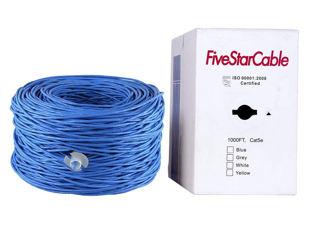 Cat5e 1000 Ft. Ethernet 24AWG 4 Twisted Pair UTP Internet Network Router LAN …