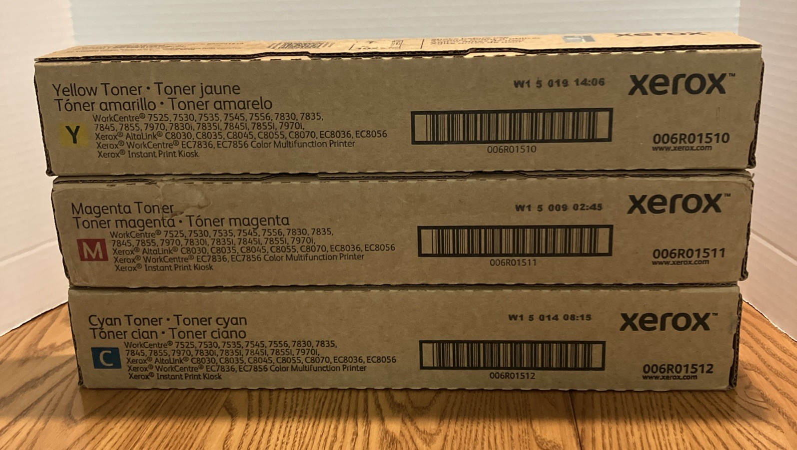XEROX YELLOW MAGENTA CYAN 006R01510 006R01511 006R01512 TONER Genuine OEM