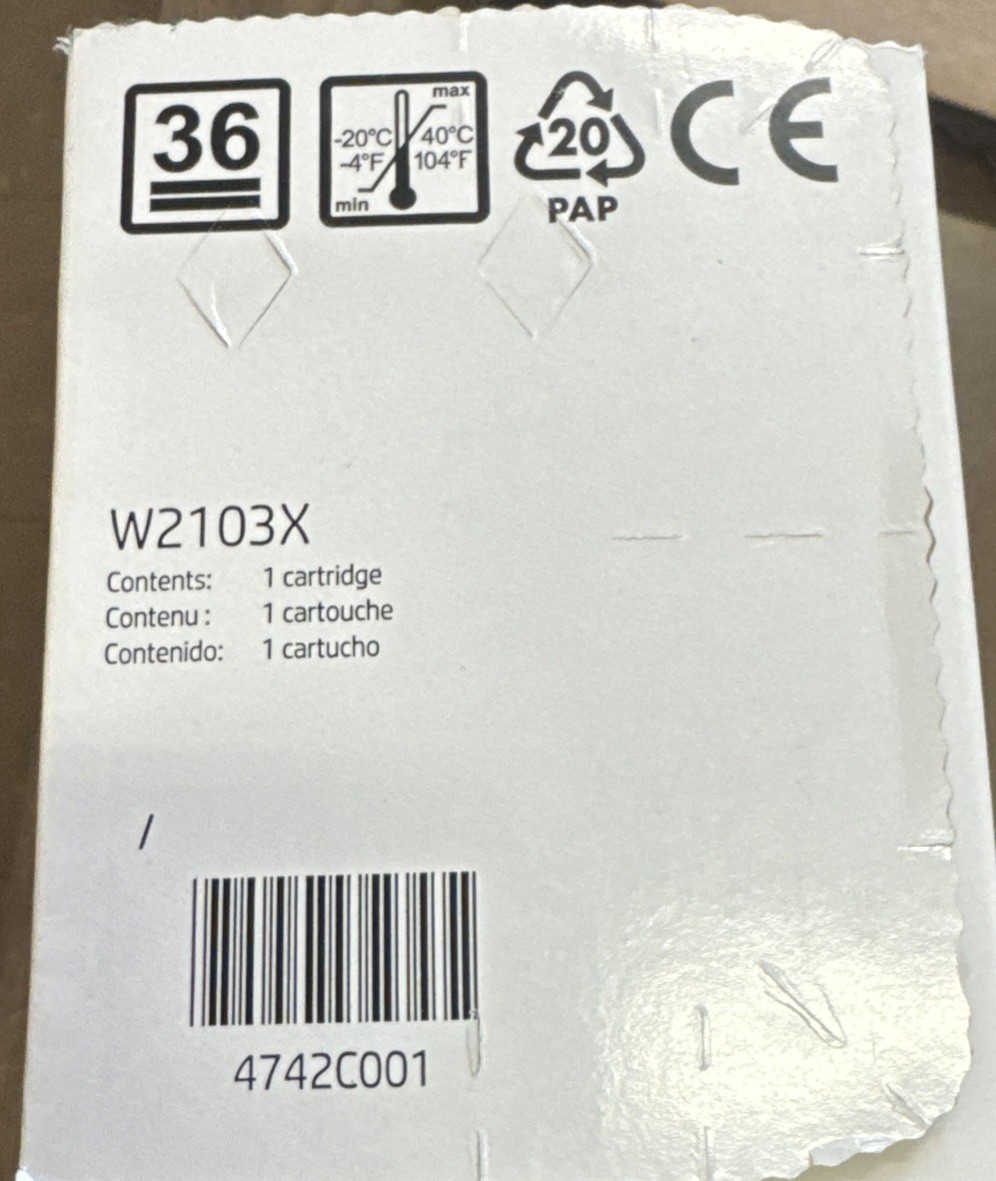 HP 210X Magenta Original LaserJet Toner Cartridge, ~5,500 pages, W2103X