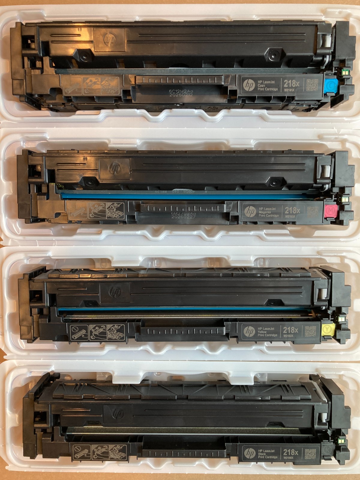 HP 218X Black/Cyan/Magenta/Yellow High Yield Toner Cartridge Set