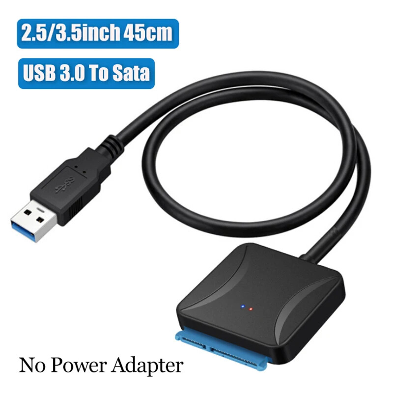 USB 3.0 to SATA External Hard Drive Reader 2.5″ 3.5″ HDD SSD Power adapter LOT