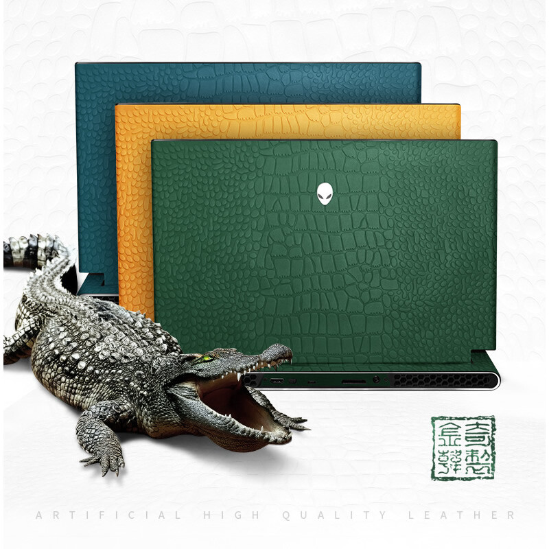 Crocodile Skin For Alienware 15 17 X17 X15 R1 M15 M17 M13X M14X M11X Area-51m