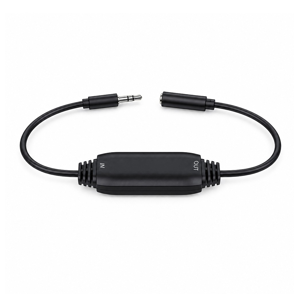 3.5mm Ground Loop Isolator Noise Filter for Car Stereo, Eliminates Hum & Buzz