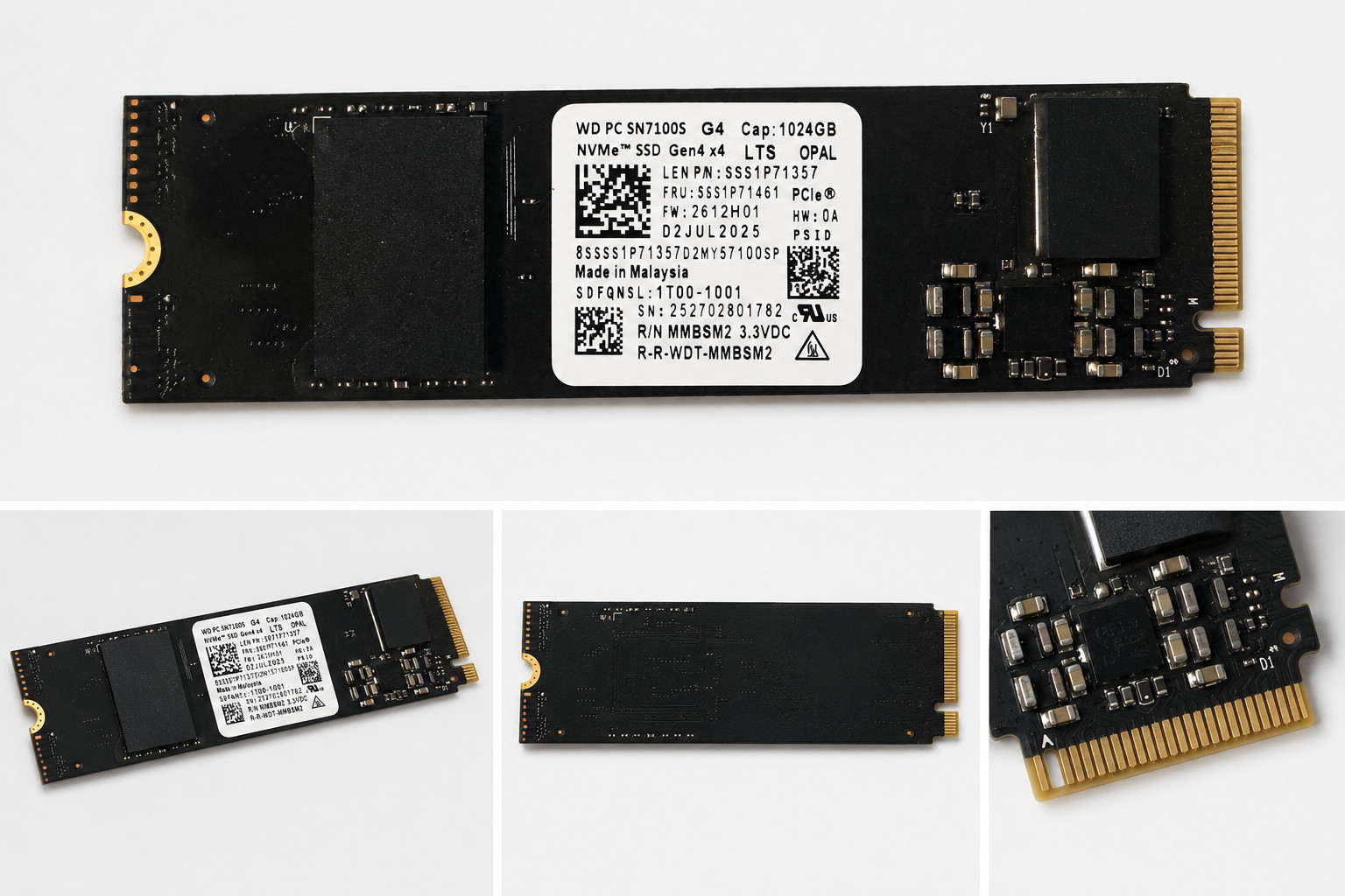 WD PC SN7100S 1TB NVMe PCIe Gen4 x4 M.2 2280 SSD OEM Pulled from New Laptop Test