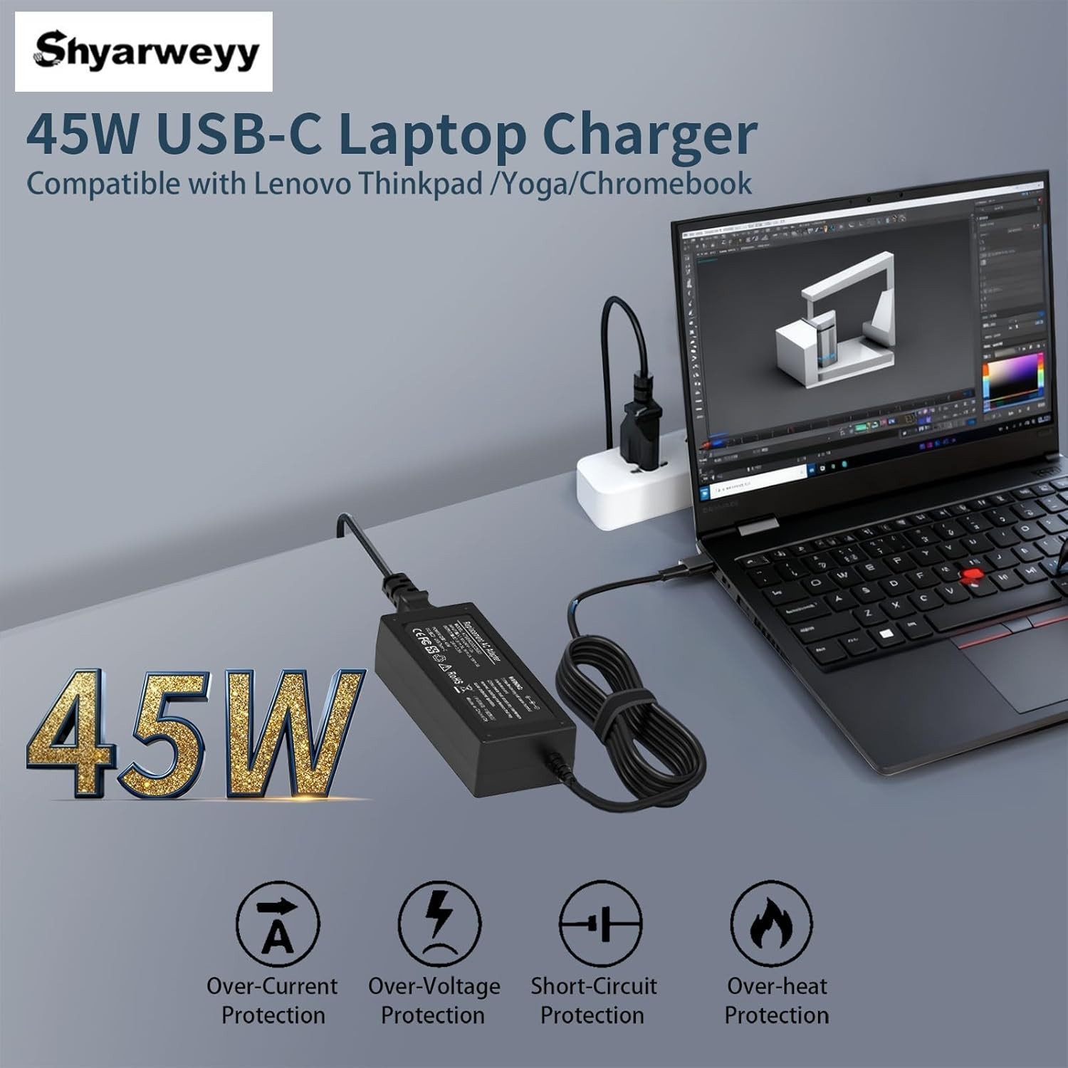 45 Watt USB C Chromebook Charger