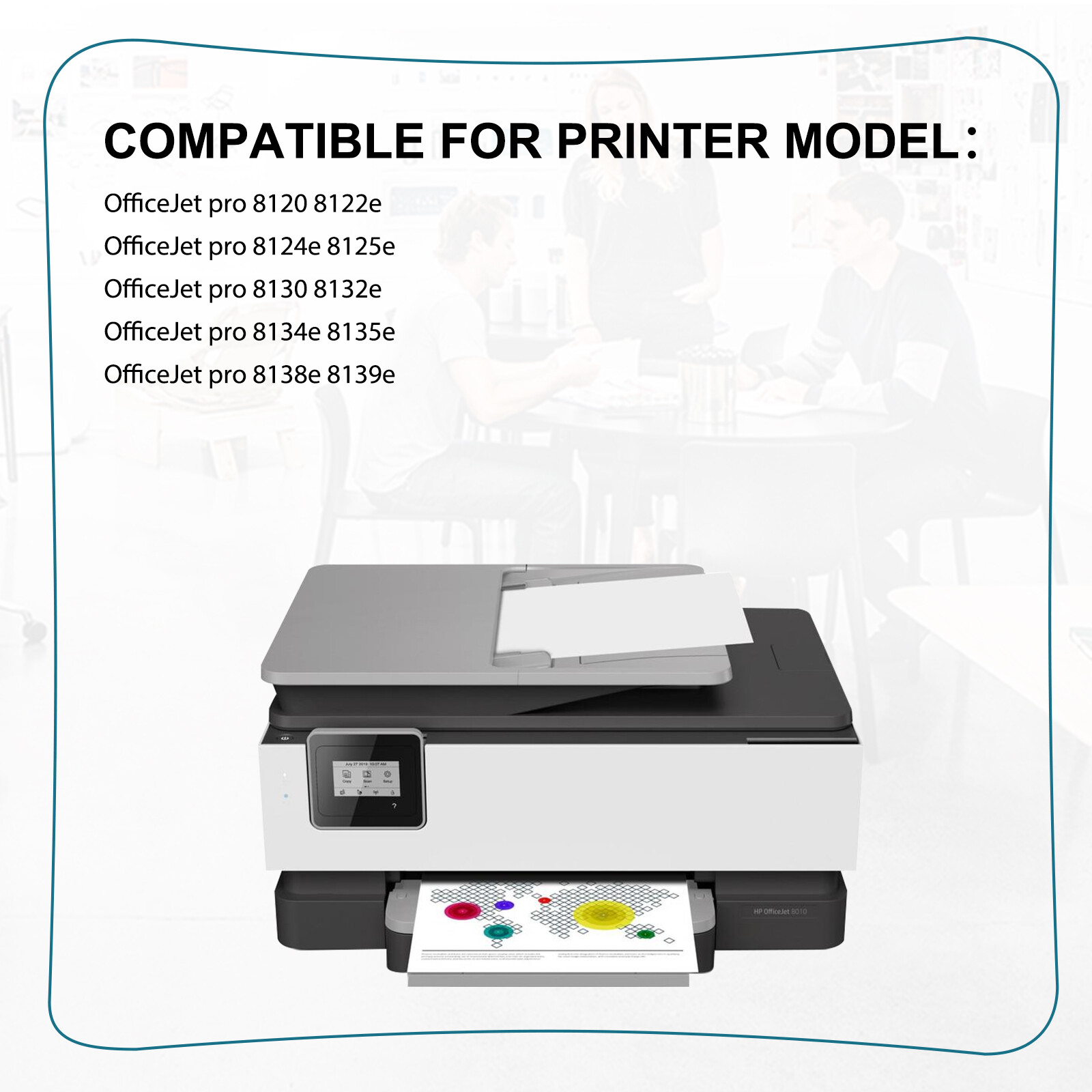 1-Pack Replacement 923e Black Ink Cartridge for HP OfficeJet Pro 8130 8120 8138e