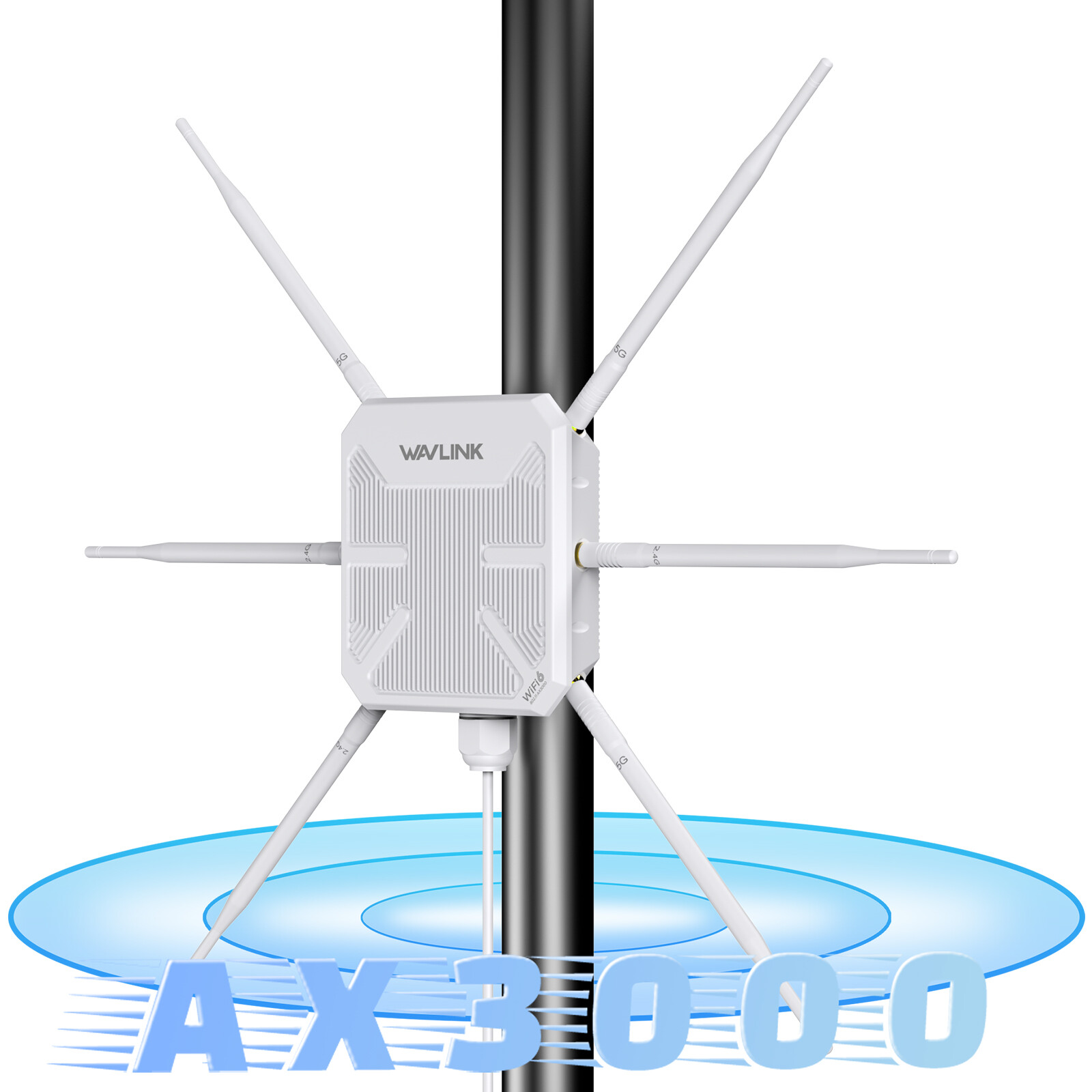 WAVLINK 2 PCS AX3000 WiFi6 Outdoor Extender Mesh WIFI Router Repeater for Farm