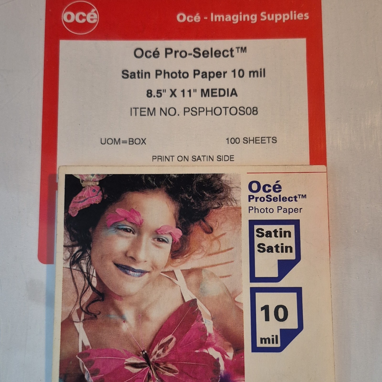 Océ Pro-Select Satin Inkjet Photo Paper Letter 8.5×11 10 mil 100 Sheets
