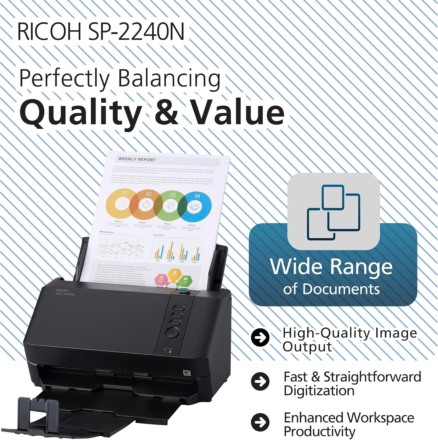 ICOH SP-2240N Easy-to-Use Compact Color Duplex Document Scanner 75