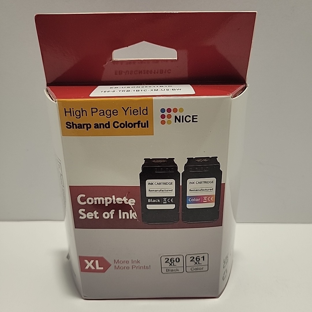 Canon PG-260XL Black & CL-261XL Color XL Ink Cartridge Set for TS5320