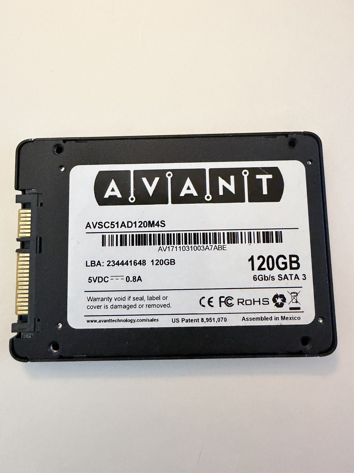 AVANT 120GB 2.5″ SATA SSD AVSC51AD120MAS