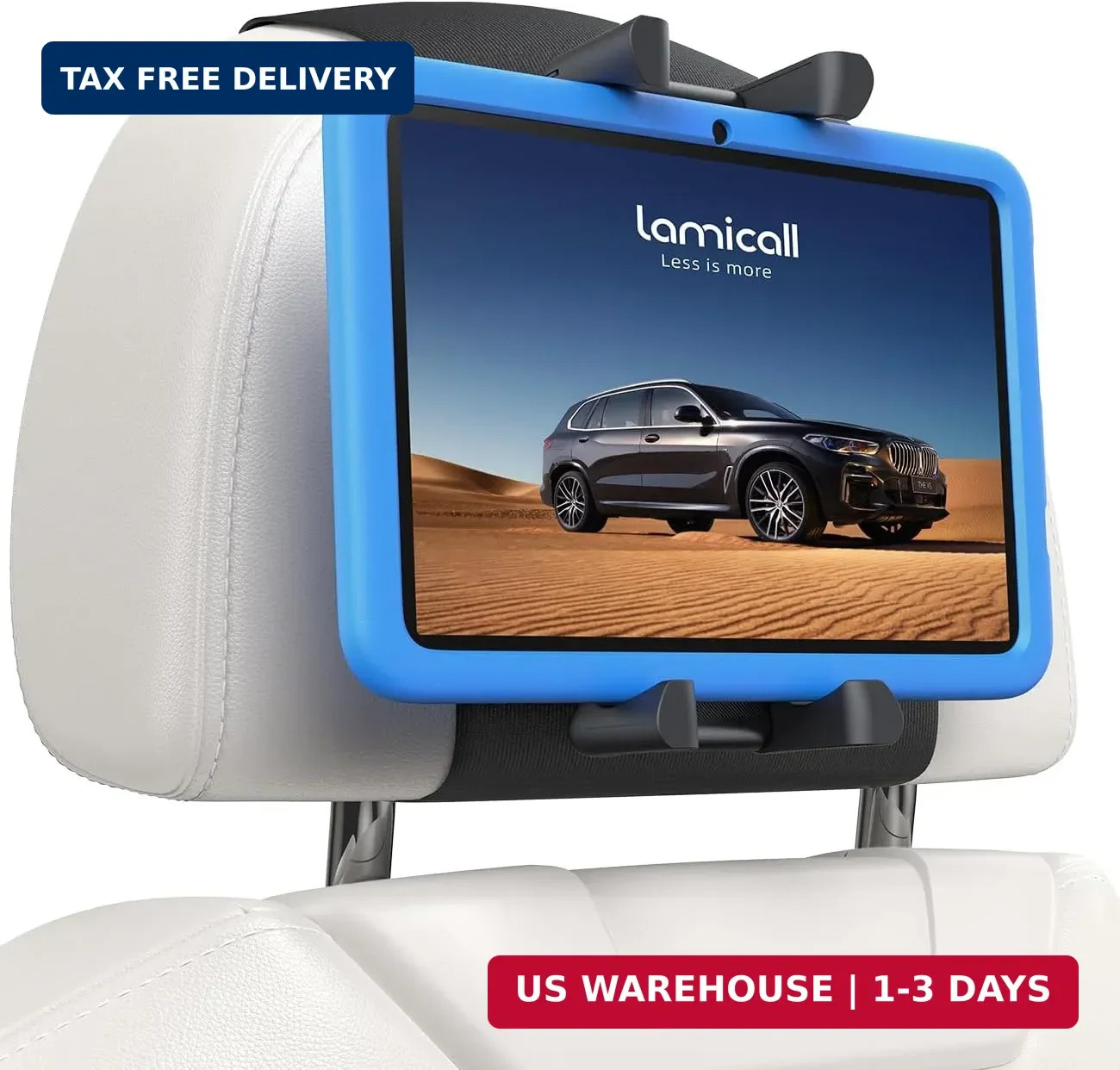 Lamicall Tablet Holder for Car Headrest – [Thick Case Friendly] [360° Rotation]