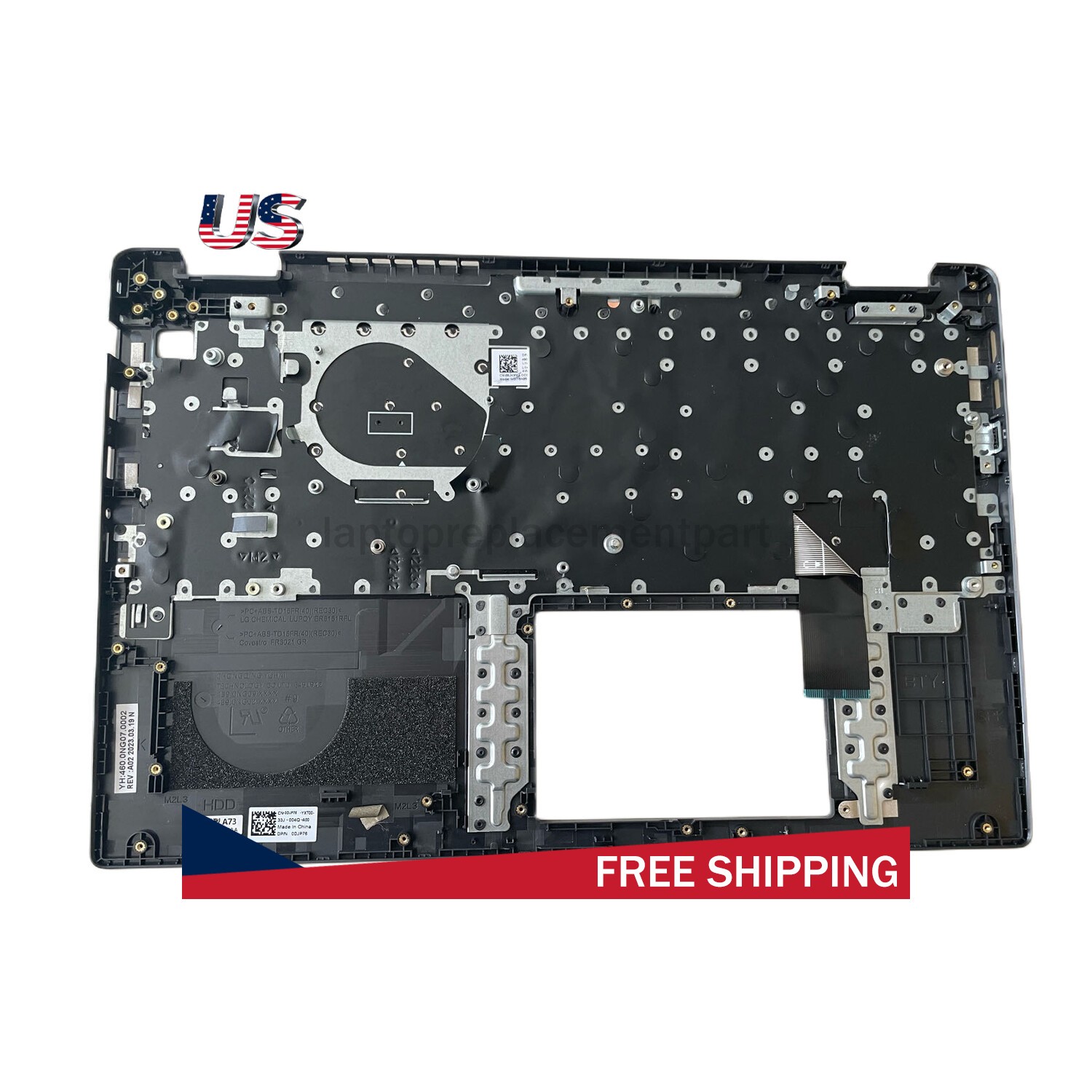 New For Dell Latitude 3520 E3520 Palmrest w/Non-Backlit Keyboard 0DJP76 US Black