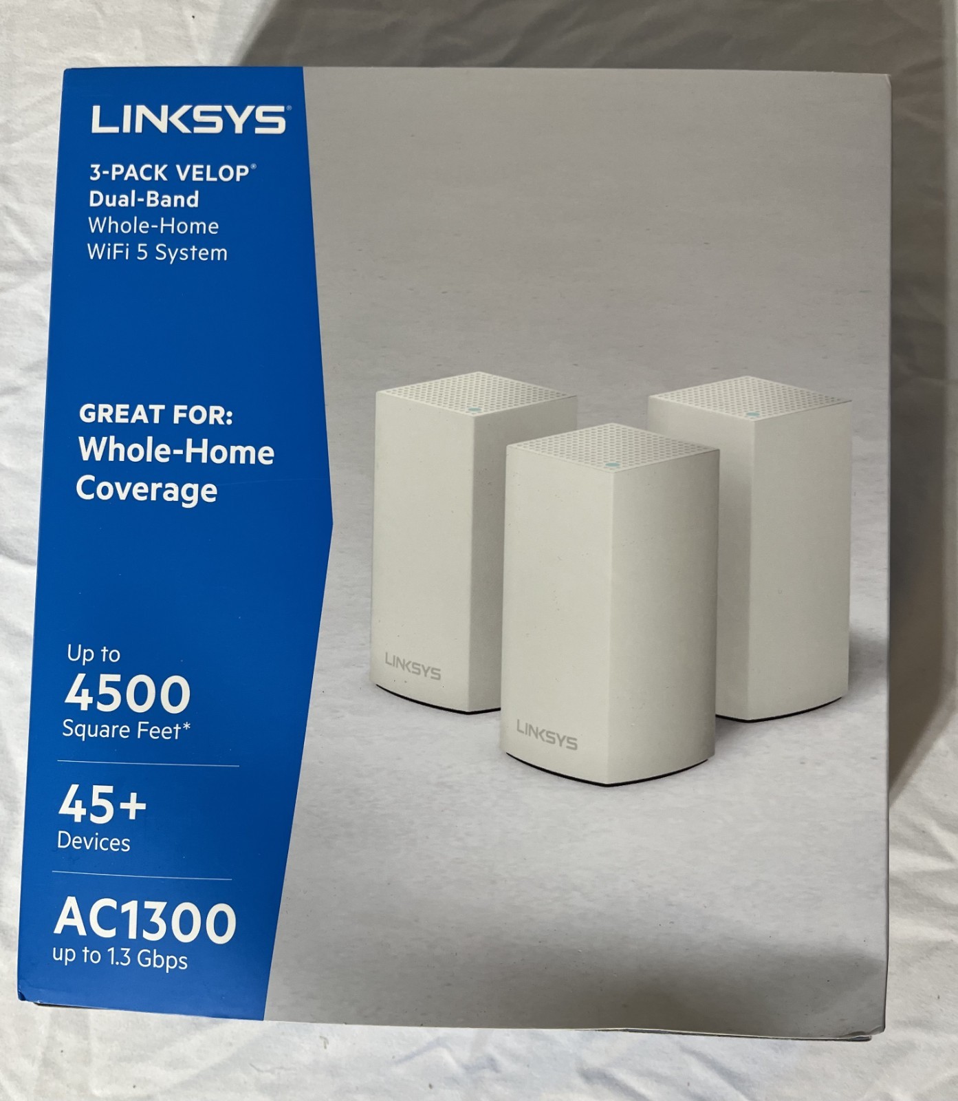 Linksys Velop Mesh WiFi System Whole Home Router Tri-Band AC3900 3pk