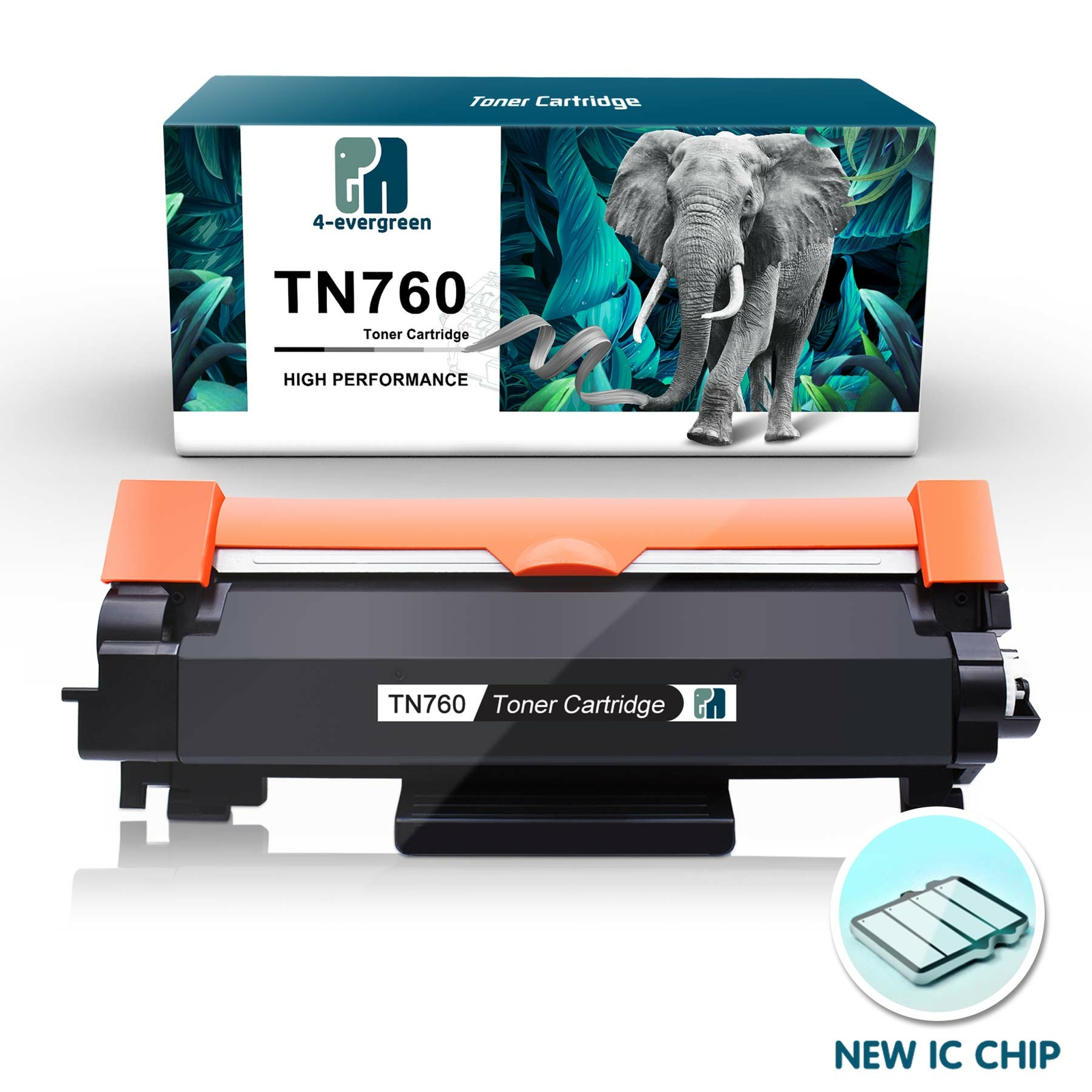 4 Pk TN760 Compatible for Brother TN-760 Toner Cartridge MFC-L2710DW HL-L2390DW