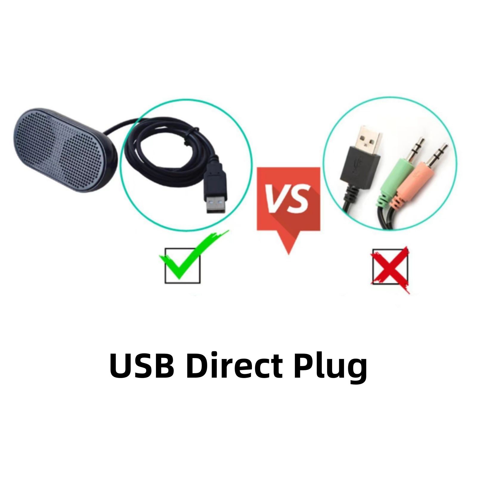 For Computer/Laptop/Notebook/PS4 5V 6W USB Speaker Plug and Play Easy Operation